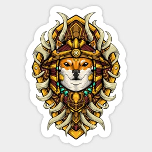 Shiba Inu Warrior Sticker